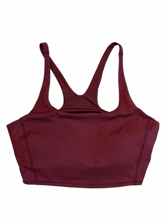ALL IN MOTION Sports Bra LIGHT SUPPORT LONGLINE Dark Red UPF 50 Size XL - Picture 2 of 6